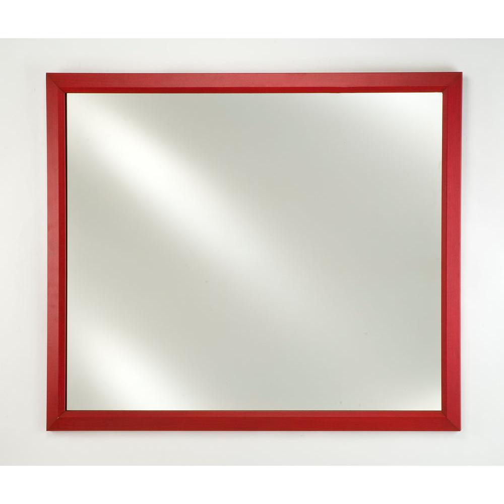 Afina Corporation Framed Mirror 20X26 Colorgrain Red Plain