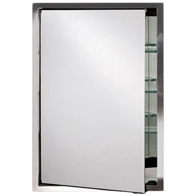 Afina Corporation Urban Steel 1''Stainless Frame Med Cabinet-Polished-Small 15 1/2 X28