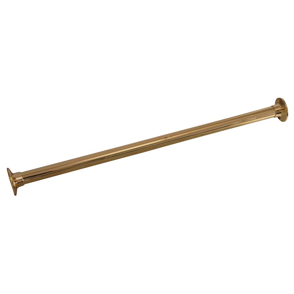 Barclay 4100 Straight Rod, 84'', w/310 Flanges, Polished Brass