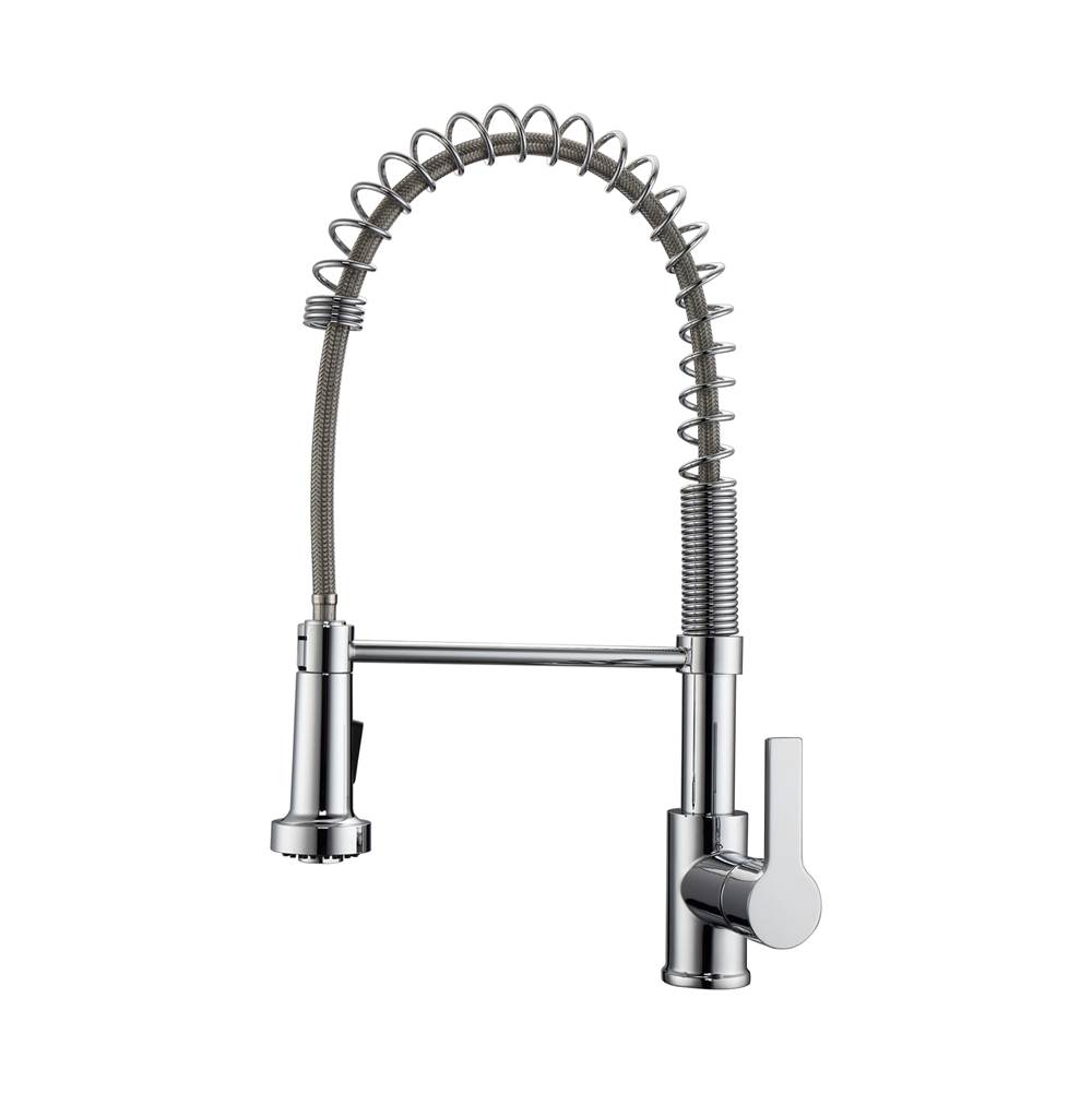 Barclay Niall Kitchen Faucet,Pull-outSpray, Metal Lever Handles,CP