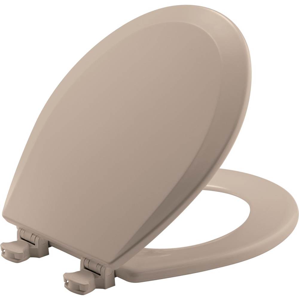 Bemis Round Molded Wood Toilet Seat with EasyClean & Change Hinge - Fawn Beige