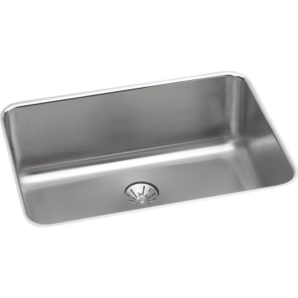 Elkay Lustertone Classic Stainless Steel 26-1/2'' x 18-1/2'' x 10'', Single Bowl Undermount Sink with Perfect Drain