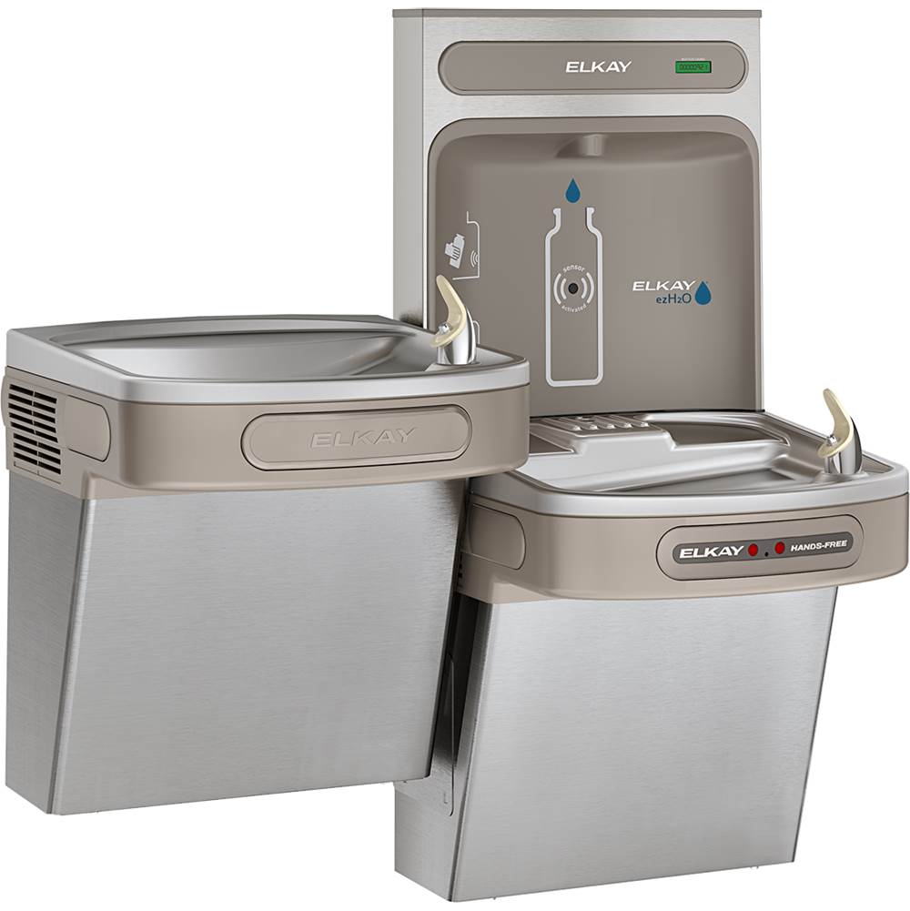 Elkay ezH2O Bottle Filling Station with Bi-Level ADA Cooler Hands Free Activation Non-Filtered Refrigerated Stainless