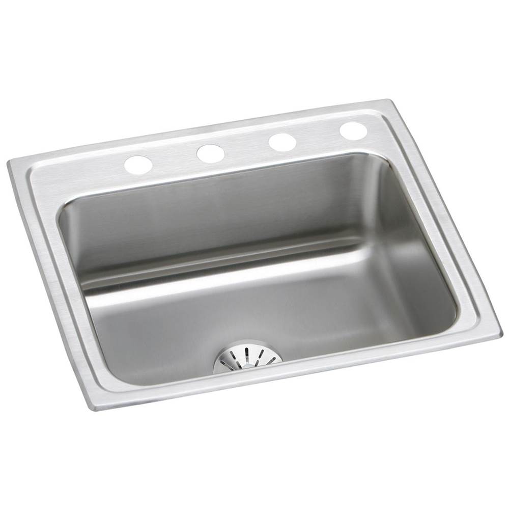 Elkay Lustertone Classic Stainless Steel 25'' x 21-1/4'' x 7-7/8'', Single Bowl Drop-in Sink with Perfect Drain