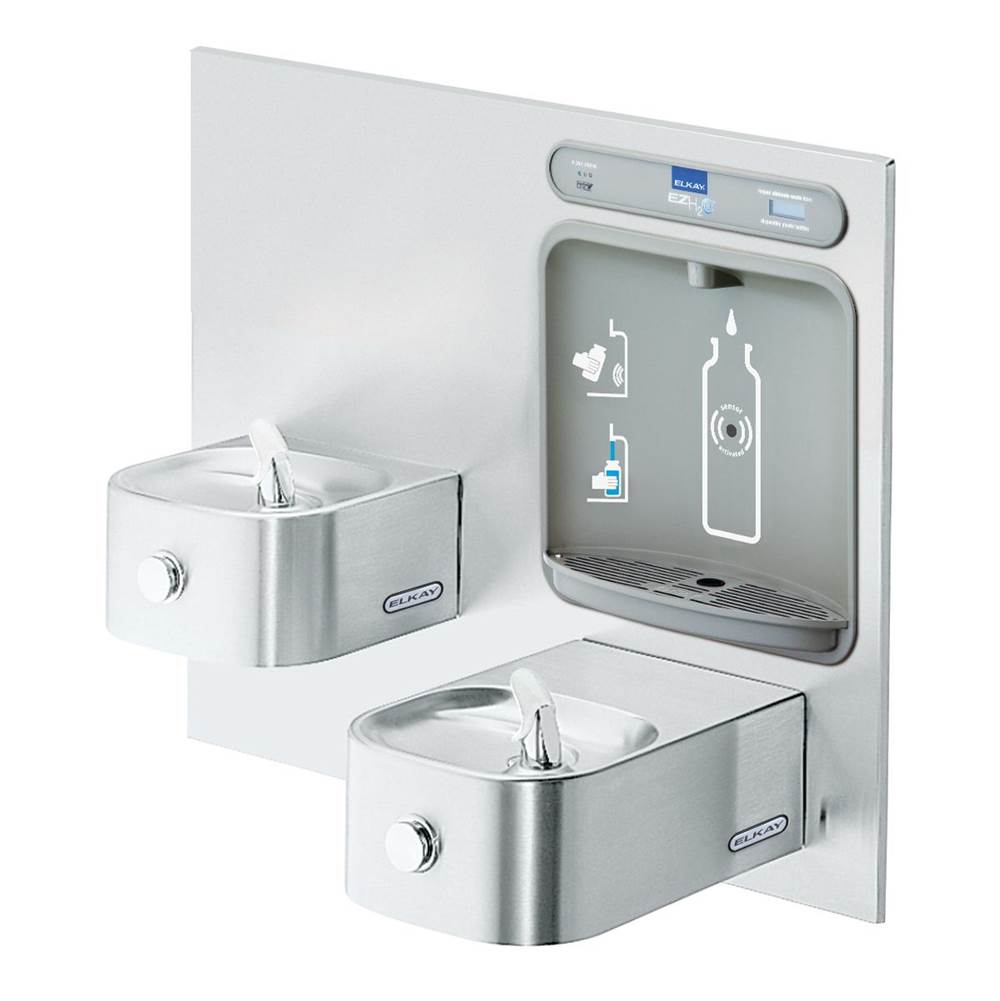 Elkay ezH2O Bottle Filling Station with Integral Soft Sides Fountain, Filtered Non-Refrigerated Stainless