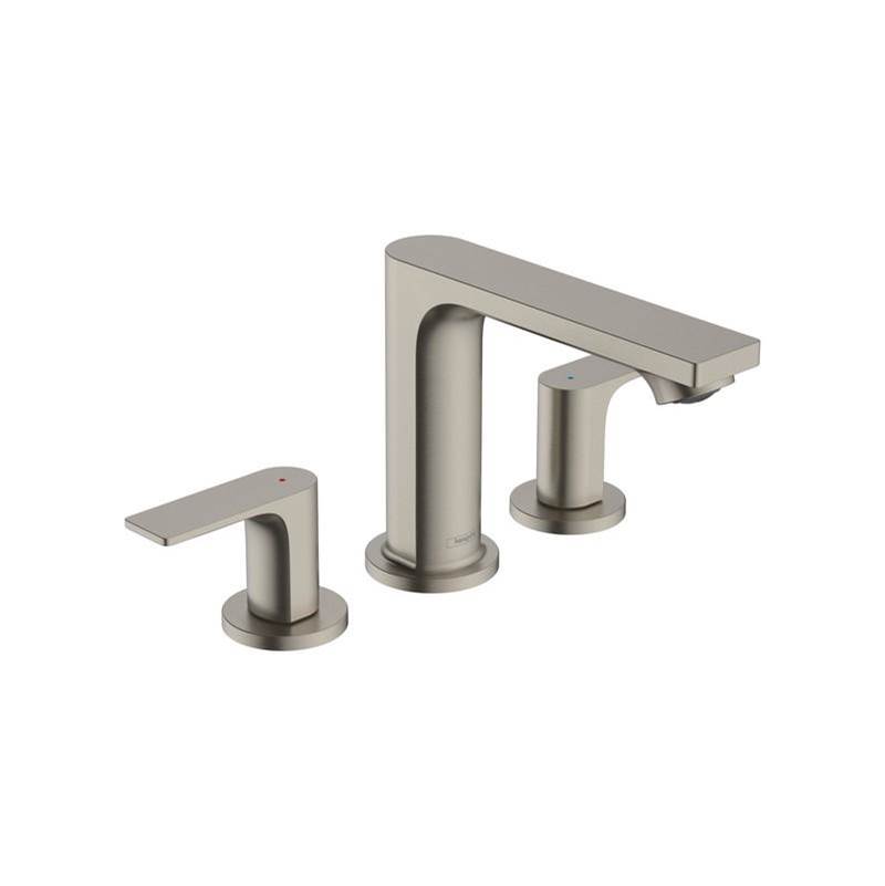 Hansgrohe Rebris E Widespread Faucet 110 with Pop-Up Drain, 1.2 GPM in Brushed Nickel