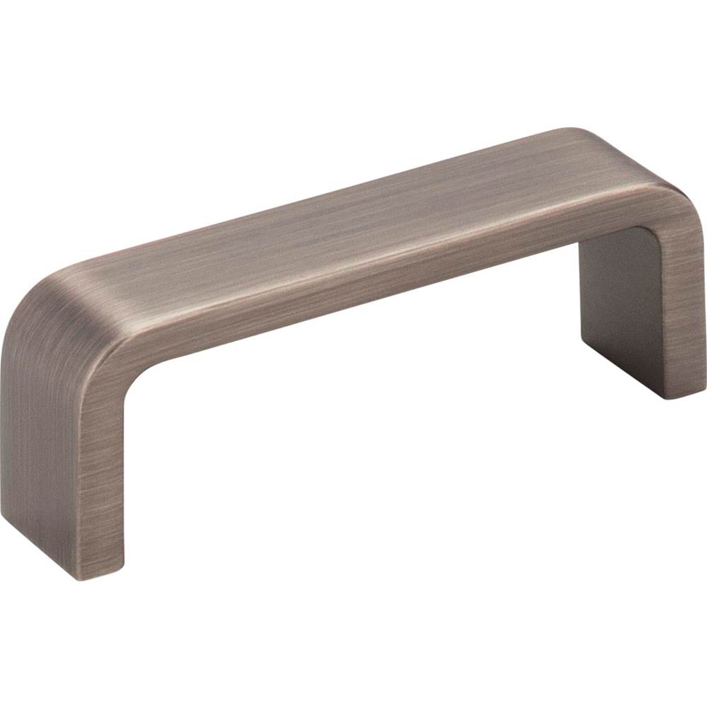 Hardware Resources 3'' Center-to-Center Brushed Pewter Square Asher Cabinet Pull