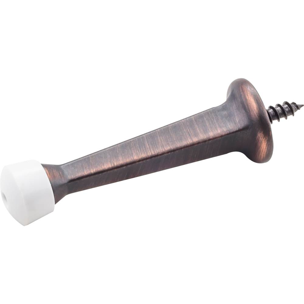 Hardware Resources Solid Door Stop with Fixed Screw Attachment - Finish: Dark Brushed Antique Copper