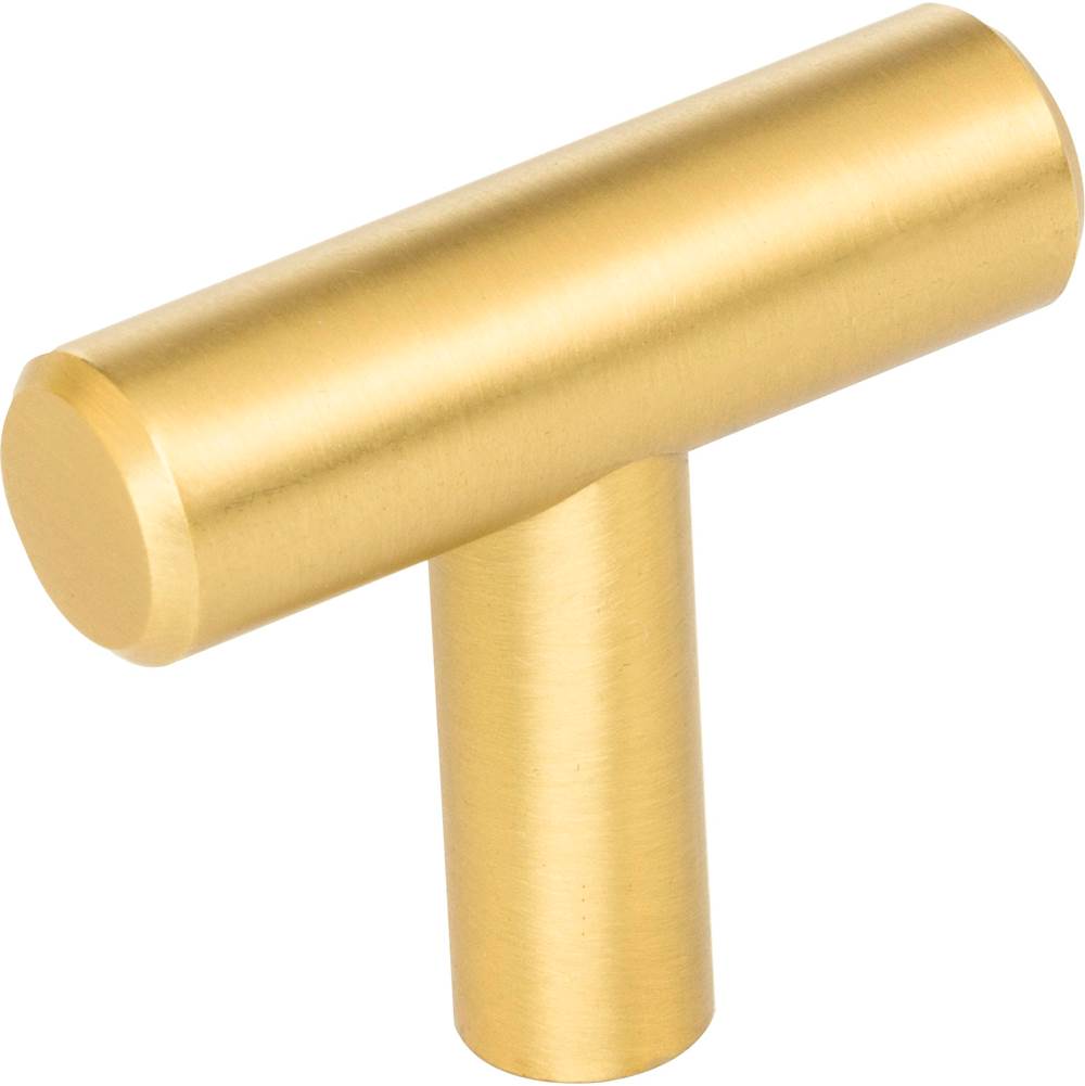 Hardware Resources 1-9/16'' Overall Length Brushed Gold Naples Cabinet ''T'' Knob
