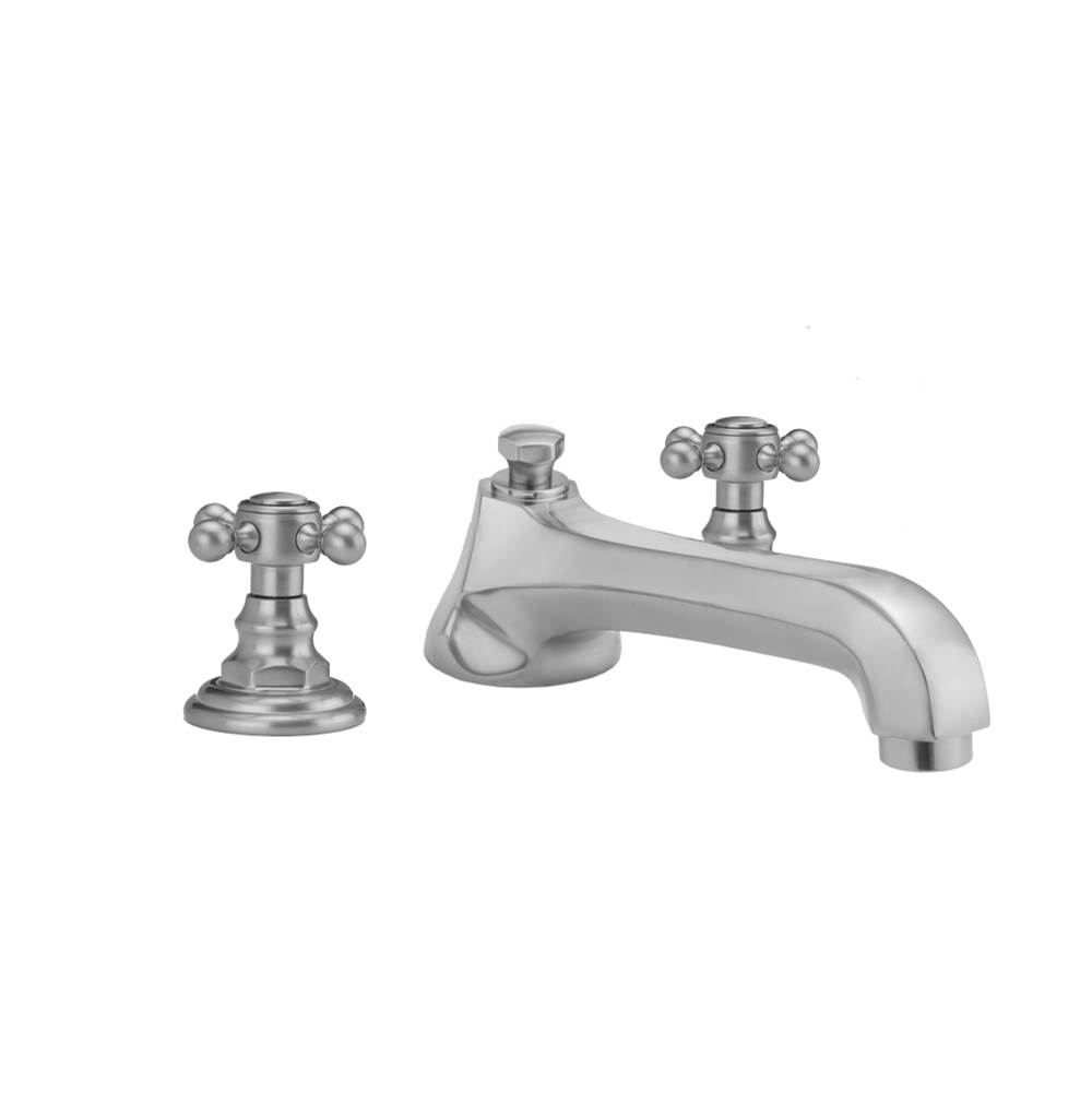 Jaclo Westfield Roman Tub Set with Low Spout and Ball Cross Handles