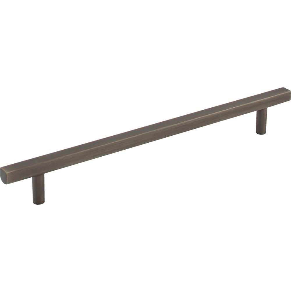 Jeffrey Alexander 192 mm Center-to-Center Brushed Pewter Square Dominique Cabinet Bar Pull