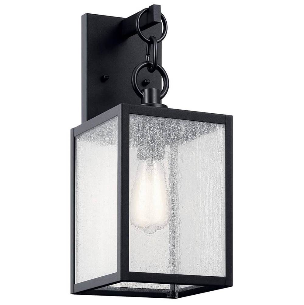 Kichler Lighting Lahden 17'' 1 Light Outdoor Wall Light with Clear Seeded Glass in Textured Black