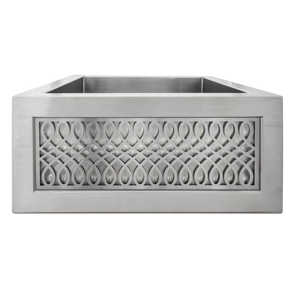 Linkasink Smooth Inset Apron Front Bar Sink and Lyre Panel
