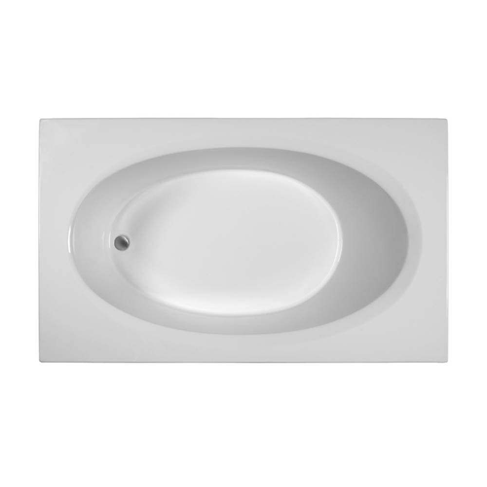 MTI Basics 71X42 White End Drain Whirlpool-Basics