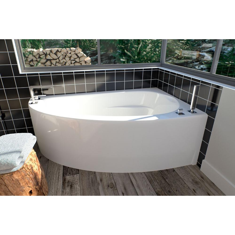 Neptune WIND bathtub 36x60 with Tiling Flange and Skirt, Right drain, Whirlpool/Mass-Air/Activ-Air, Black