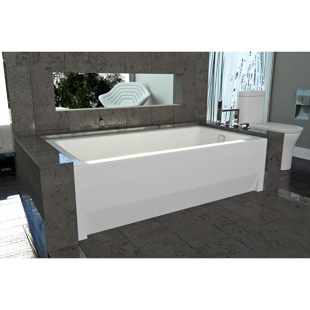 Neptune ZORA bathtub 36x66 with Tiling Flange and Skirt, Right drain, Whirlpool/Mass-Air, Black