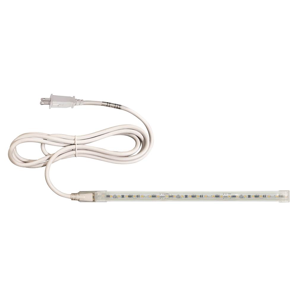 Nora Lighting 120V Continuous LED Tape Light, 150-ft, 330lm / 3.6W per foot, 3000K, w/ Mounting Clips and 8'' Cord and Plug