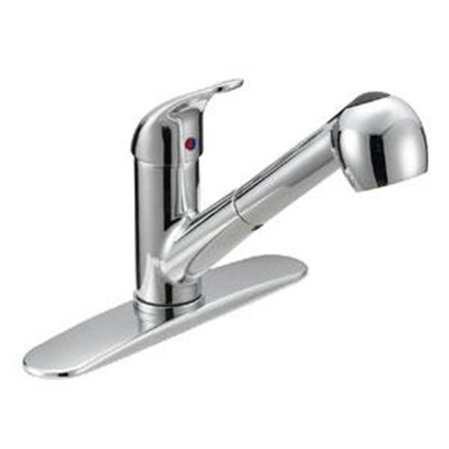 OmniPro Sngl Hdle Cp Kitchen Fct,P/O Spray Metal Lever Handle, Ceramic Cart 1-3 Hole Install, Deck Plate Incl