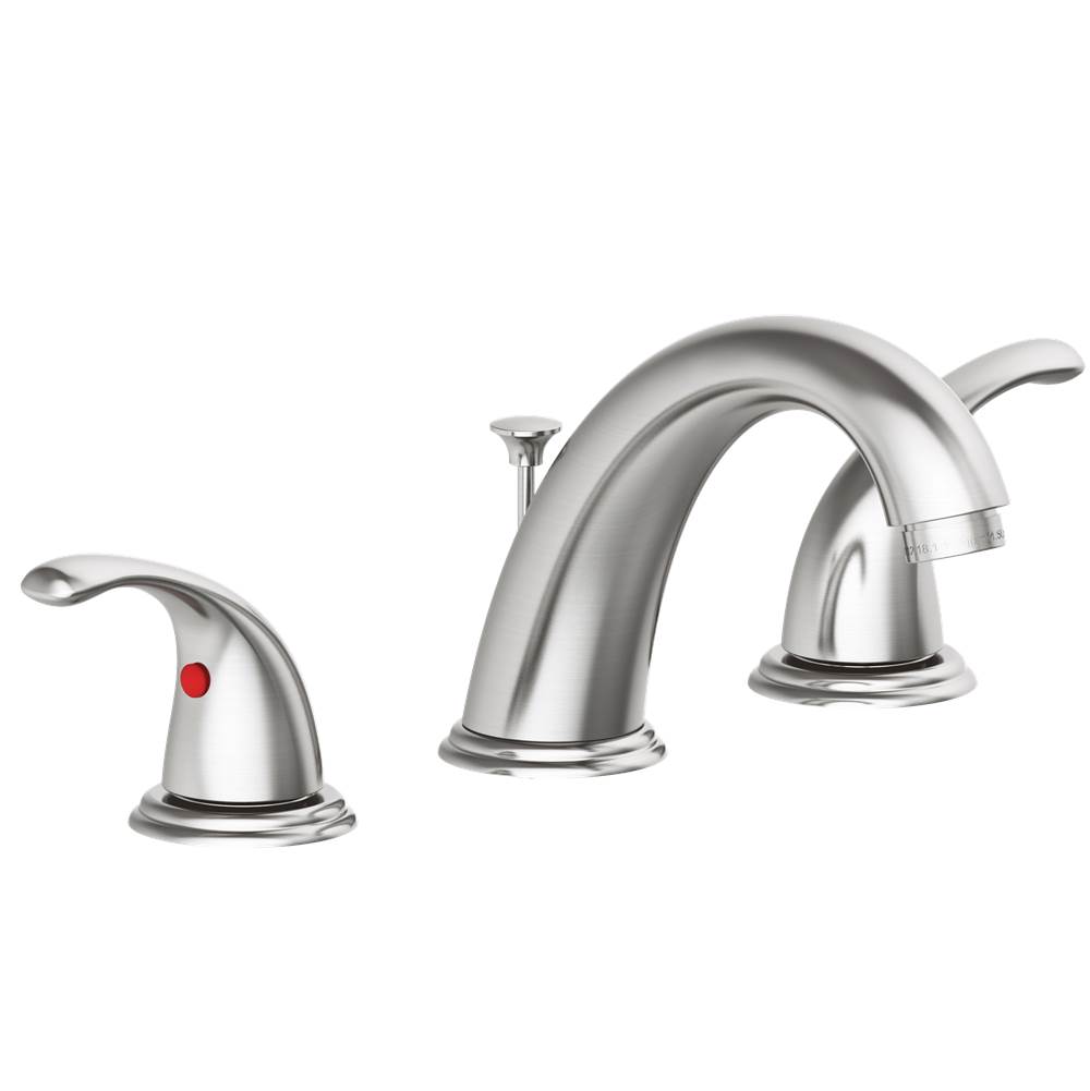 OmniPro 8'' Two Handle Lavatory Faucet, Brushed Nickel Finish
