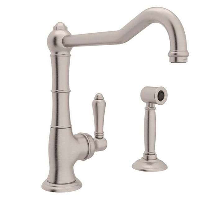 Rohl Acqui® Extended Spout Kitchen Faucet With Side Spray