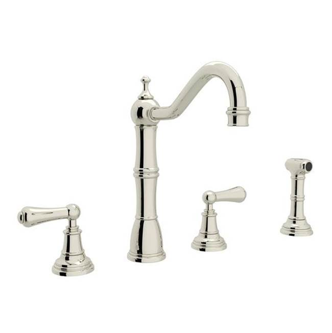 Rohl Edwardian™ Two Handle Kitchen Faucet With Side Spray