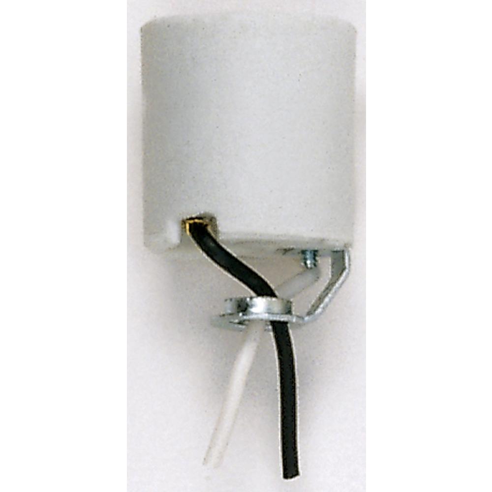 Satco White Porcelain Socket with Hickey