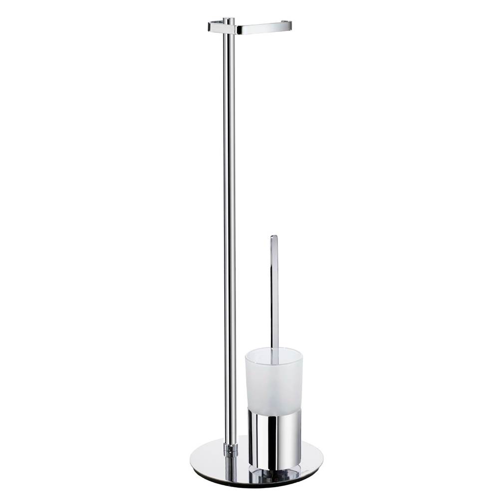 Smedbo OUTLINE Toilet Roll Holder Free Standing/Toilet Brush incl. Container