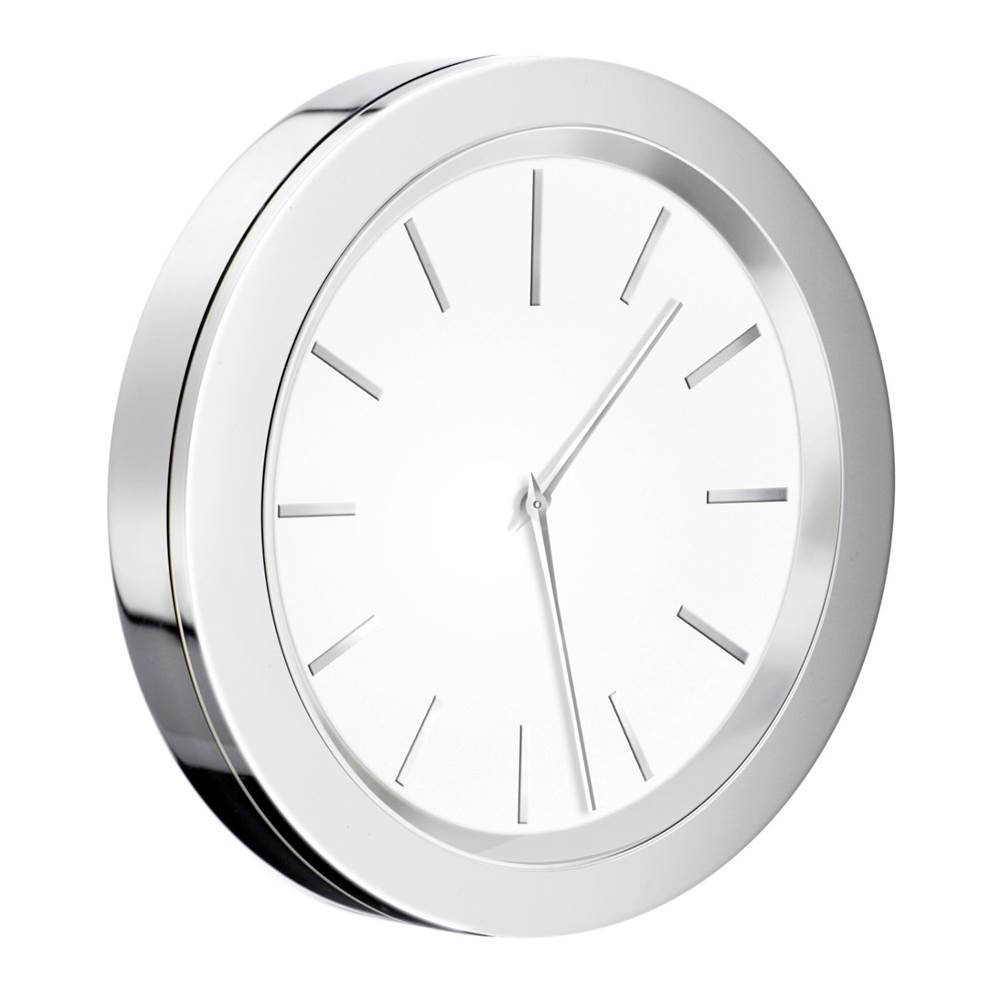 Smedbo Clock For Mirror- Self Adhesive- Pc/White 2 1/2'' Diameter