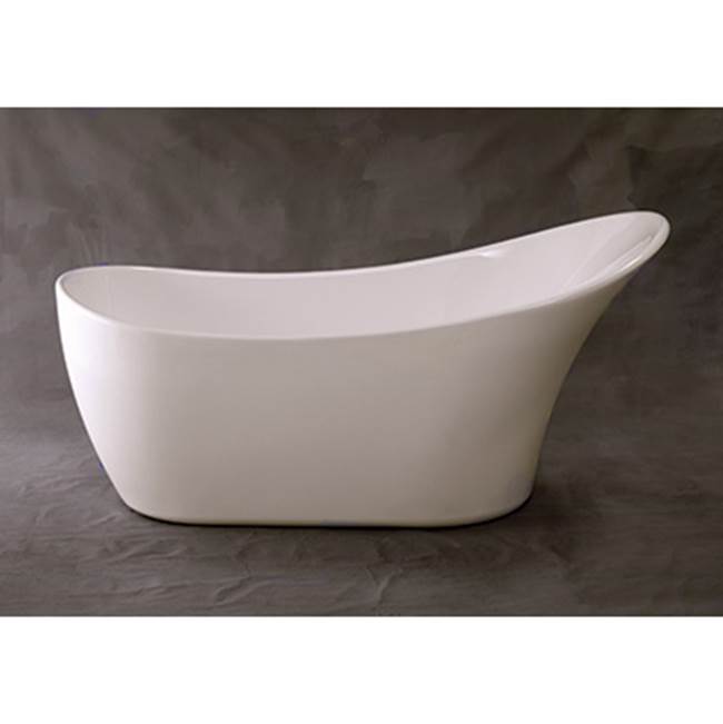 Strom Living Acrylic Freestanding Tub With Polished Nickel Drain