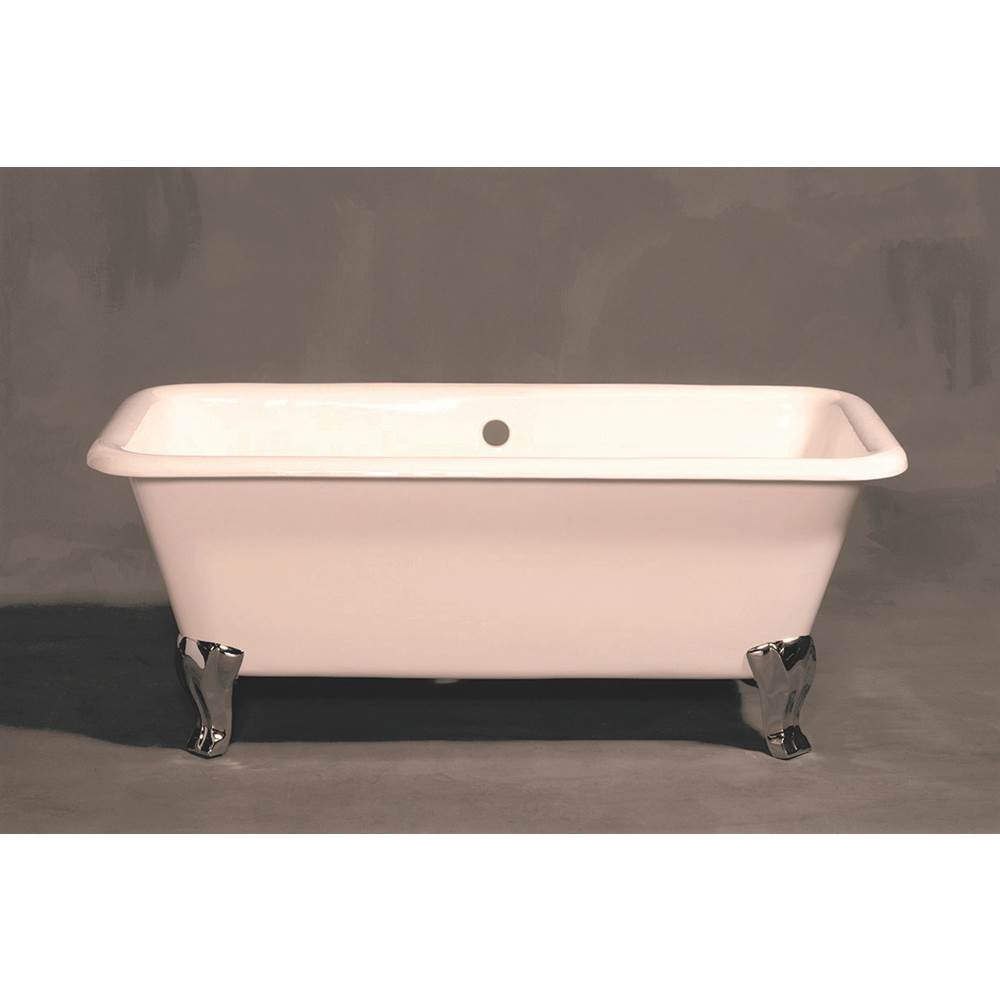 Strom Living The Charles 5'' Cast Iron Rectangular Tub On Deco Style Legs With No Faucet Holes