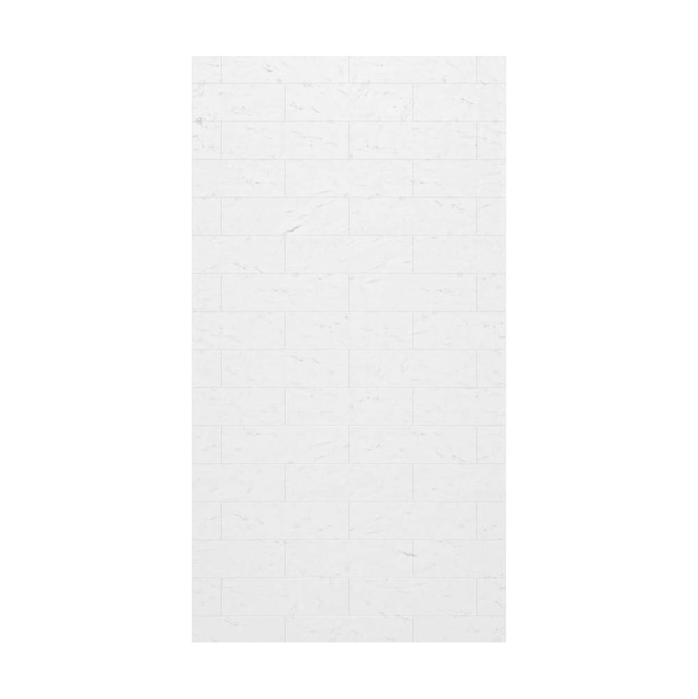 Swan MSMK-9642-1 42 x 96 Swanstone® Modern Subway Tile Glue up Bathtub and Shower Single Wall Panel in Carrara