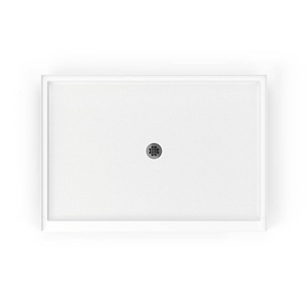 Swan SS-4260 42 x 60 Swanstone Alcove Shower Pan with Center Drain in Bone