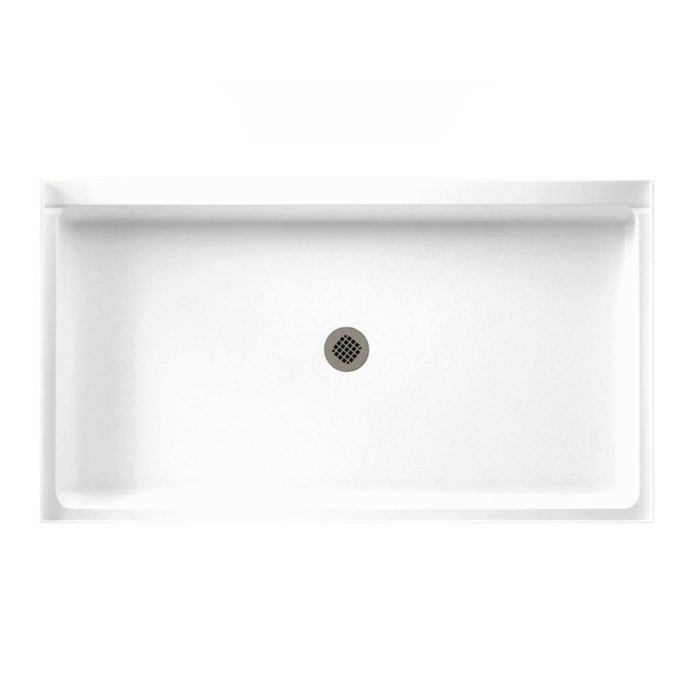 Swan SS-3260 32 x 60 Swanstone Alcove Shower Pan with Center Drain Limestone