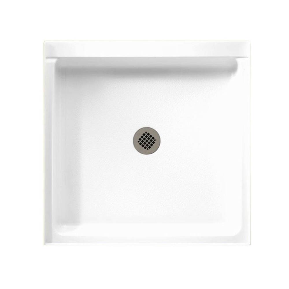 Swan SS-3636 36 x 36 Swanstone Alcove Shower Pan with Center Drain Limestone