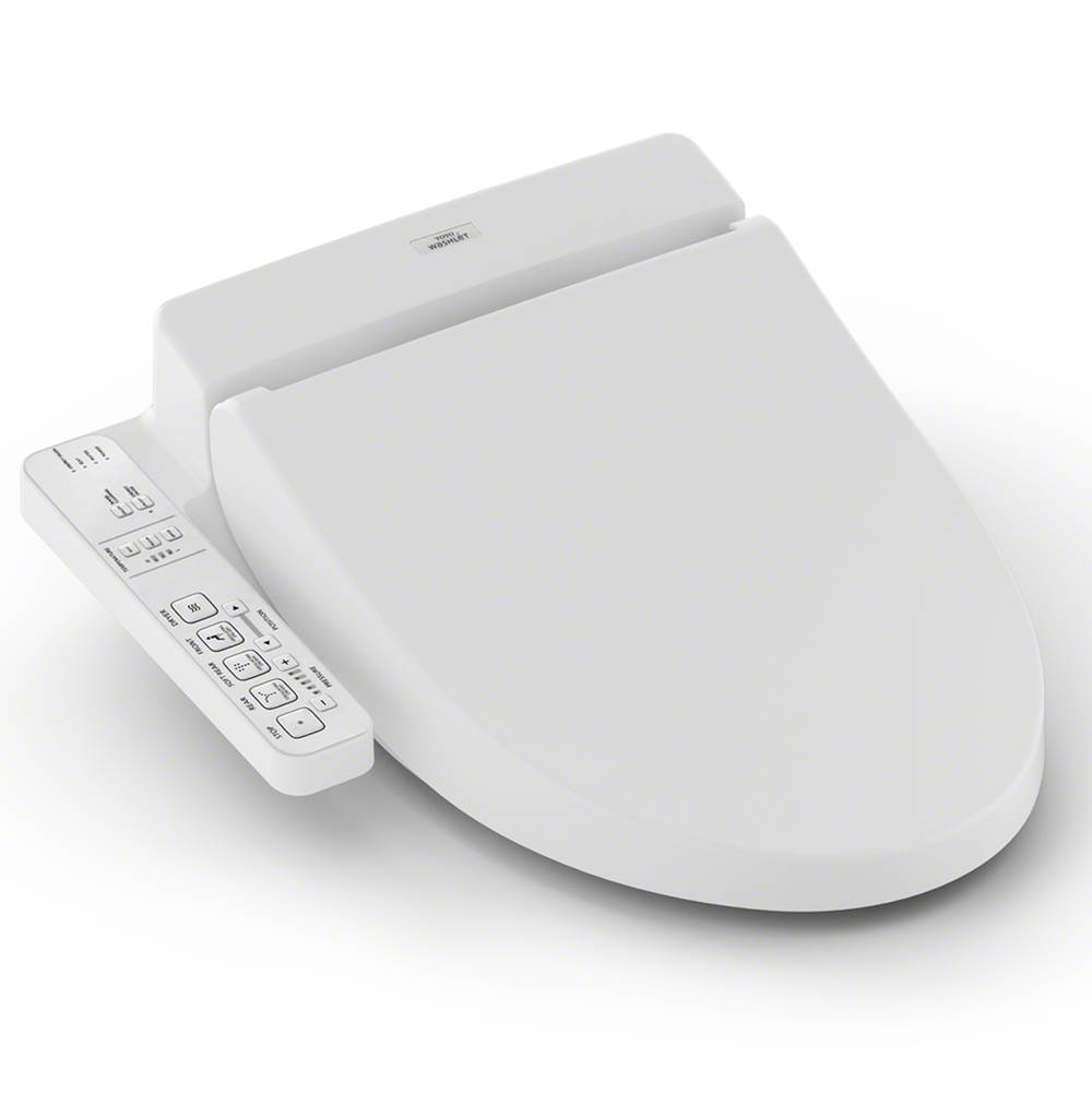TOTO WASHLET® C100 Electronic Bidet Toilet Seat with PREMIST, Round, Cotton White-
