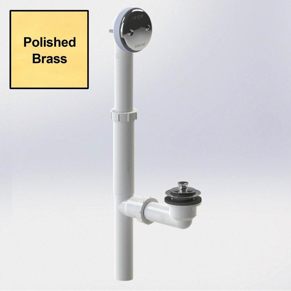 Watco Manufacturing Lift And Turn Bath Waste Tubular Plastic Pvc Polished Brass ''Pvd''