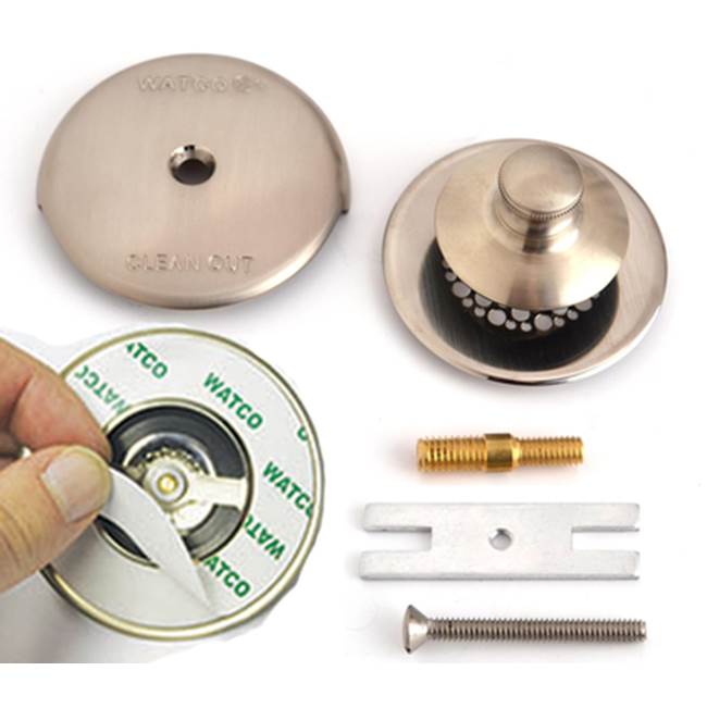 Watco Manufacturing Universal Nufit Pp Trim Kit - 3/8-5/16 Adapter Pin Brushed Nickel Grid Strainer Watco Bonding Strip Carded